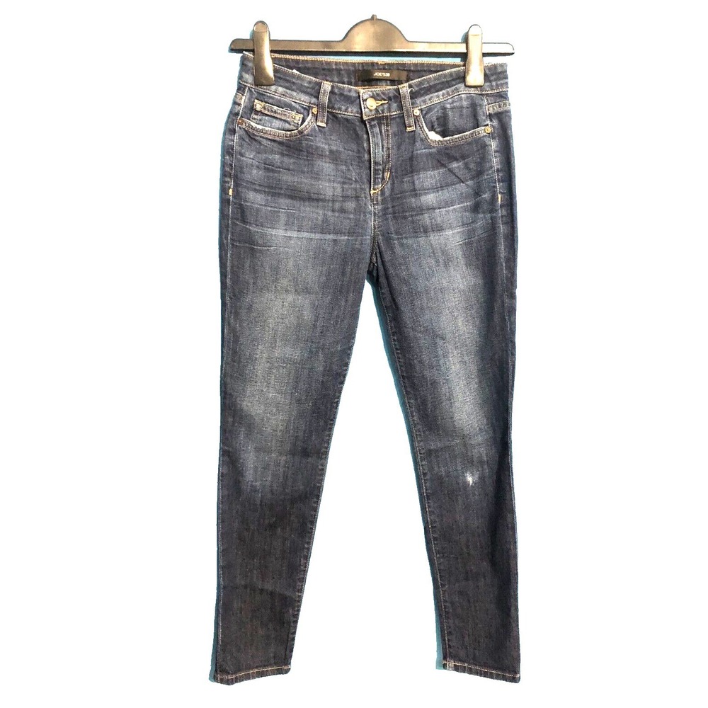 JOE'S Women's Blue Denim ROBIN SKINNY ANKLE Mid-Rise Distressed Jeans Sz W-28